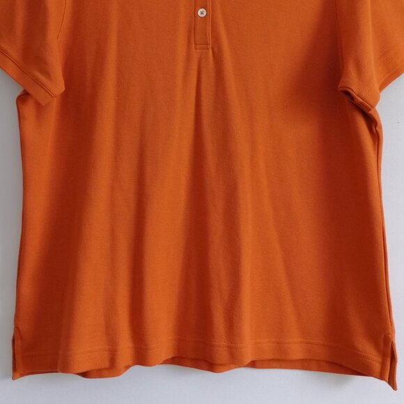 NWT Kate Hill Mens Orange Everyday Comfy Spread Collared Polo Shirt Size X-Large - Picture 3 of 6